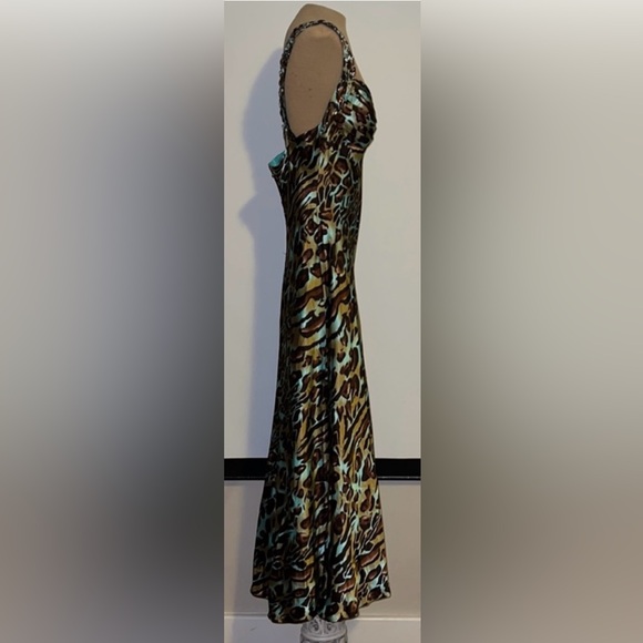 Blondie Nites Leopard Beaded Satin Prom Dress - 13 - Multicolored - Used - Picture 2 of 6